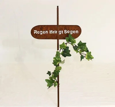 Produktbild von Rankhilfe Gartenstecker "Regen bringt Segen" H-120 cm Kletterhilfe Stecker Metall