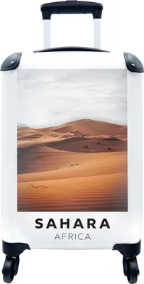 Produktbild von MuchoWow® MuchoWow® Koffer Handgepäck Trolley Rollkoffer Kleine Reisekoffer mit 4 Rollen - Sand - Afrika - Natur - Cabin Size < 55x40x23 cm & 55x40x20 cm - Fotokoffer - Kabinenkoffer - Boardgepäck - R