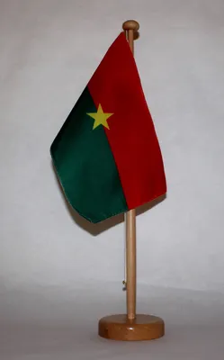 Produktbild von Tischflagge Burkina Faso 25x15 cm mit Holzständer