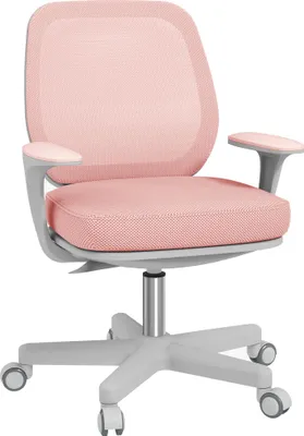 Produktbild von Bürostuhl, Ergonomisch Schreibtischstuhl mit Drehfunktion, Höhenverstellbar 55 x 48 x 82,5-94,5 cm Rosa
