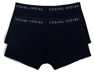 Produktbild von CASUAL FRIDAY 2er Stück Pack Boxershorts Trunks Set Stretch Basic Unterwäsche Hose Größe: S