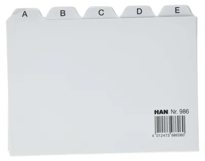 Produktbild von HAN Karteiregister A-Z PP A6 quer grau 25-teilig