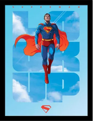 Image de Superman - "Lookup" Poster encadré PM12248 (45 cm x 35 cm) (Noir)