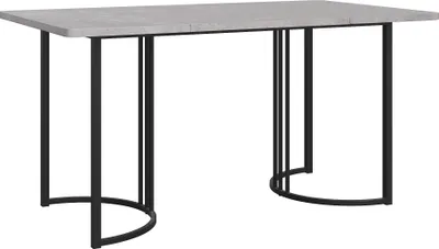 Produktbild von Sweiko 140 x 80cm Esstisch,(1-St), moderner Küchentisch, Gestell aus MetallRechteckiger Esstisch aus  Moderner Marmormuster Küchentisch  mit verstellbaren Füßen für Esszimmer Wohnzimmer,  Grau