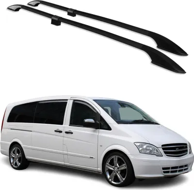 Obrázok produktu pre Strešný nosič pre Mercedes Vito W639 2003-2024 L3 Extra dlhý RS čierny hliník 2X