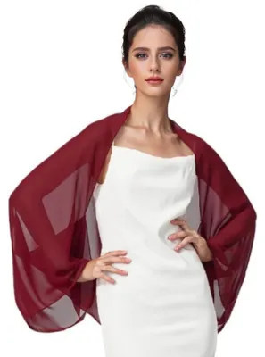 Produktbild von Chiffon-Schal-Umhang mit Ärmeln für Damen