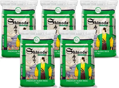 Produktbild von 5er Pack SUN CLAD Shinode Sushi Reis (5x 1kg) | Sushireis | Sushi Rice