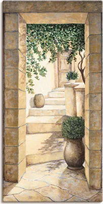 Produktbild von ARTland Leinwandbild Eingang - Fresco Größe: 30x60 cm