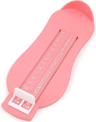 Produktbild von Baby Fußmessgerät Kinder Fuß Lineal Schuhgröße Messwerkzeug Fußlänge Sizer Messgerät Kit (Rosa)
