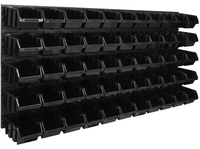Produktbild von Werkzeugtafel - Werkzeugaufbewahrung für die Garage - Wandmontage - 172 x 78 cm - 55 Aufbewahrungsboxen