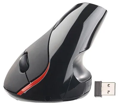 Image de Souris optique USB verticale et ergonomique 1600 dpi 5 boutons - Sans fil