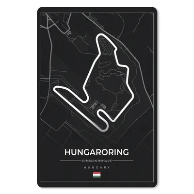 Produktbild von MuchoWow® Mauspad Mousepad F1 - Ungarn - Auto - Rennstrecke - Hungaroring - Schwarz 40x60 cm - Mousepads - Maus Mat - Pad - Mausunterlage - Schreibtisch Accesoire