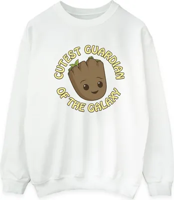 Image de Marvel - "I Am Groot Cutest Guardian" Sweat-shirt pour homme BI36050 (L) (Blanc)