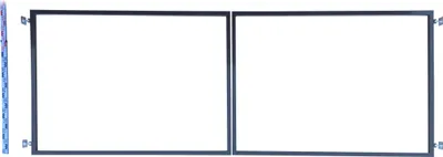 Produktbild von Doppelflügeltor -Rahmen für Zaunlatten und Paneele 140 cm Graphit Anthrazit RAL7016 | Zaunlatten zweiflügelige Toranlage Einfahrtstor Doppelstabmatten