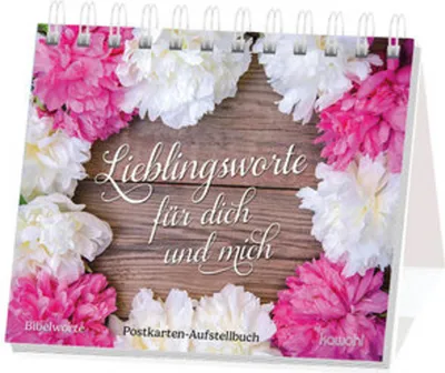 Produktbild von Lieblingsworte für dich und mich: Postkarten-Aufstellbuch