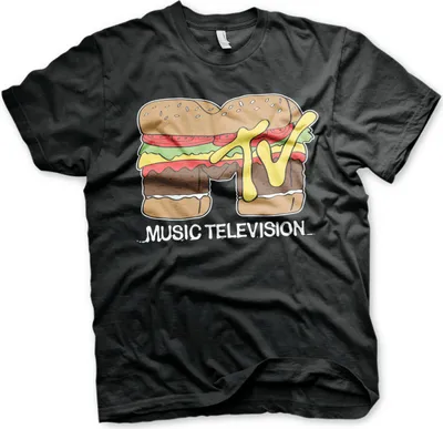 Produktbild von MTV T-Shirt Herren MTV Hamburger schwarz XL