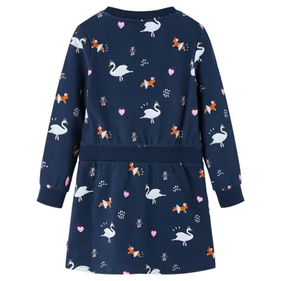 Immagine prodotto di vidaXL Abito da bambino con maniche lunghe blu navy 128