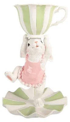 Immagine prodotto di Clayre & Eef figura decorativa coniglio Ø 15x24 cm plastica bianca