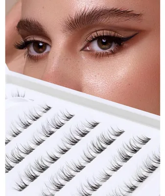 Image de Cluster de cils, faux cils naturels, 7 paires, modèle DY20