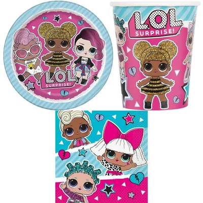 Produktbild von L.O.L. Surprise Party Deko Set für 16 Kinder Kindergeburtstag