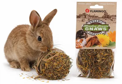 Productafbeelding van Flamingo Snacks Heurolle met goudsbloem en paardenbloem, 75g