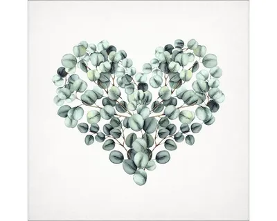 Produktbild von Decopanel Eucalyptus Heart 30x30 cm