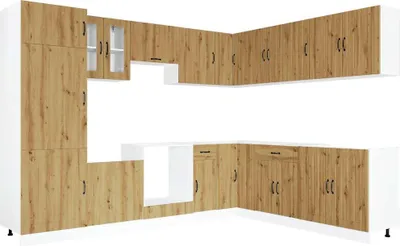 Produktbild von vidaXL 14-tlg. Küchenschrank-Set Lucca Artisan-Eiche Holzwerkstoff