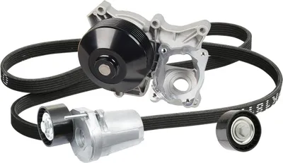 Produktbild von RIDEX 4172P0078 Wasserpumpe + Keilrippenriemensatz für BMW 3 Touring (E91) 3 Limousine (E90) 1 Schrägheck (E87) 5 Limousine (E60) 5 Touring (E61)