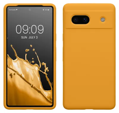 Produktbild von kwmobile Handyhülle für Google Pixel 7a Hülle, für Pixel 7a Case - Hülle Silikon - kabelloses Laden - Mango
