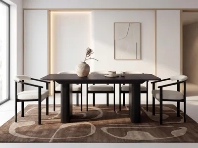 Produktbild von Ausziehbarer Rechteckiger Esstisch – XXL Modernes Design mit Schwarzem Metallgestell – für 8-12 Personen, 180 x 90 / 280 cm – Schwarz