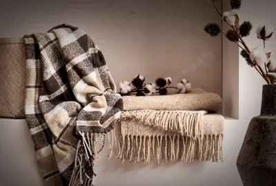 Produktbild von GÖZZE Decke MISHKA caramel BL 150x200 cm braun Wohndecke Kuscheldecke
