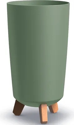Produktbild von Großes Pflanzgefäß GRACIE TUBUS erdig grün 19,5 cm