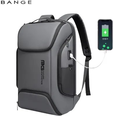 Imagen del producto de CarryQuest® - Mochila para portátil BANGE, 15.6 pulgadas, color gris