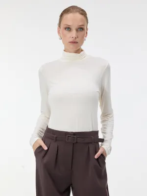 Produktbild von Orsay Weißer Damen-Rollkragenpullover mit langen Ärmeln S