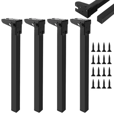Image de 4 pieds pliables pour table - Pieds pliables en métal de 40 cm pour tables de salle à manger