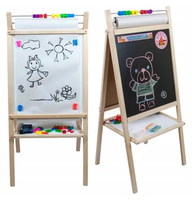 Obrázek produktu pro Dřevěná oboustranná magnetická tabule