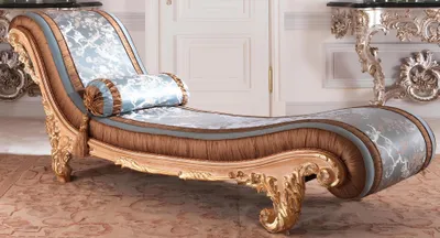 Obrázok produktu pre Lehátko art deco hnedé pohodlie lehátko relax chaise longue taliansky nábytok
