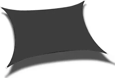 Produktbild von Segeltuch Polyester Oxford Stoff LxB 250x300 cm Schwarz Sonnensegel Wasserabweisend UV-Schutz »Malaga« 160gr./m² Rechteckig Wetterfest Reißfest, 2023900
