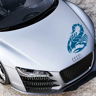 Produktbild von Aufkleber - Autoaufkleber "Skorpion" 70cm x 46cm Signalblau - Tuning Carystyling Heckscheibe Auto
