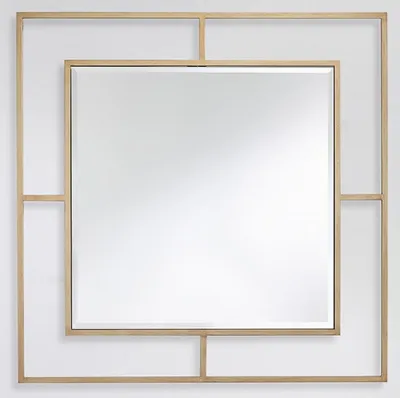 Produktbild von Casa Padrino Luxus Wandspiegel Bronzefarben 90 x 2 x H. 90 cm - Wohnzimmer Spiegel - Schlafzimmer Spiegel - Garderoben Spiegel - Luxus Möbel
