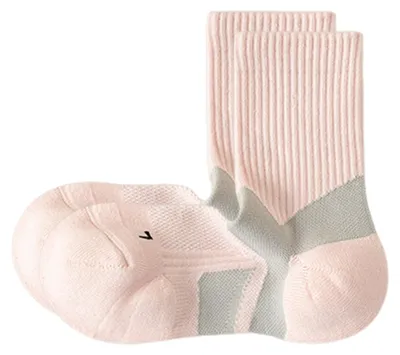 Produktbild von Damen-Sportsocken, schweißabsorbierend, atmungsaktiv, Yoga-Socken, elastische, stoßdämpfende Sportsocken für Laufen und Fitness