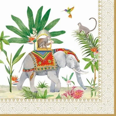 Produktbild von 20 Servietten Marajah - Tierische Reise durch Asien 33x33cm