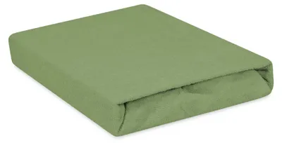 Obrázok produktu pre Napínacie prestieradlo, froté napínacie prestieradlo, hrubé, 180 g/m² 160x200 olivové