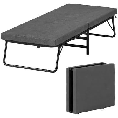 Immagine prodotto di Letto pieghevole - Letto a scomparsa - Letto a ribalta - Letto per ospiti - Letto singolo - Pieghevole, completo di materasso