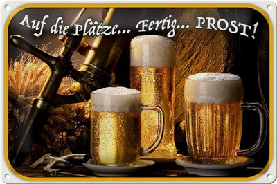 Produktbild von Blechschild Spruch 30x20cm Bier auf die Plätze fertig los