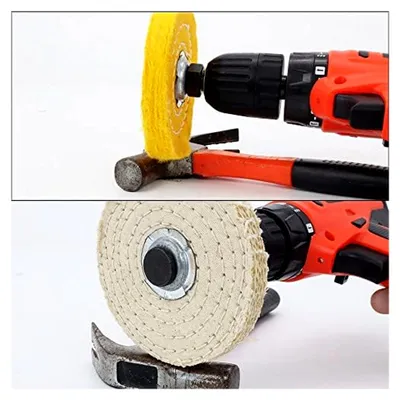 Produktbild von 100 mm Polierscheiben mit 12,7 mm Dornloch und 1/4" Schaft - 5er Set Polierscheiben