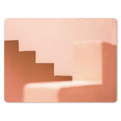 Produktbild von MuchoWow® Mauspad Mousepad Architektur - Treppe - Pastell - Rosa 40x30 cm - Mousepads - Maus Mat - Pad - Mausunterlage - Anti Rutsch