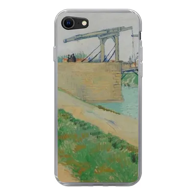 Produktbild von MuchoWow® Handyhülle Schutzhülle Hülle für iPhone SE 2020 Die Brücke von Langlois - Vincent van Gogh Silikon Softcase Handy Hülle - Kartenbesitzer