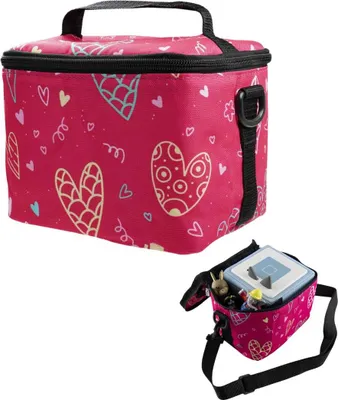 Immagine prodotto di caseroxx borsa per il trasporto di Tonie- Tigerbox per il trasporto appeso con un design unico, adatto ai bambini e di alta qualità con motivo a cuore rosa