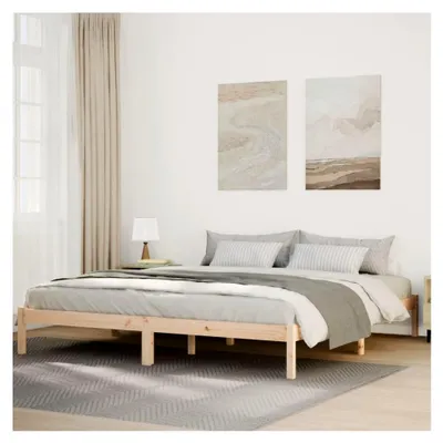 Produktbild von Bettgestell 180x210 cm aus massivem Kiefernholz ohne Matratze